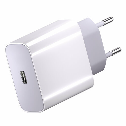 Сетевое зарядное устройство Power Delivery 20W Быстрая зарядка белое Miuko 749₽