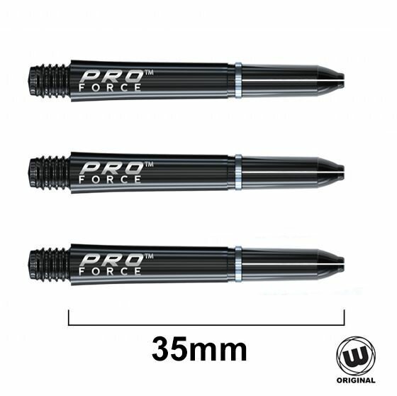 Короткие хвостовики (9 шт) для дротиков WINMAU PRO FORCE (Black, Short, 35mm) — фото 1