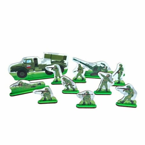 Конструкторский деревянный набор солдатиков Современная Российская армия 611₽