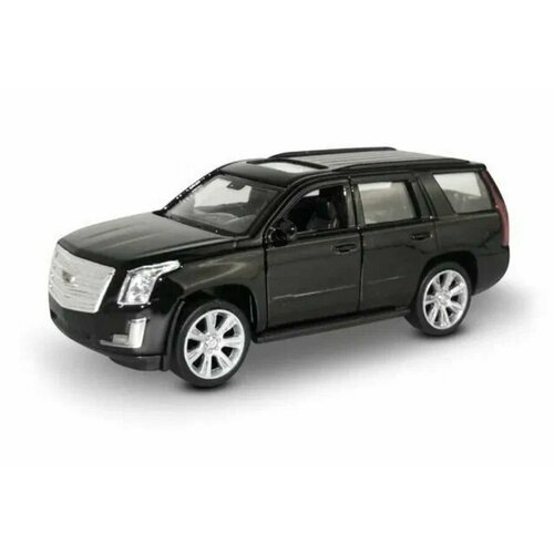 Игрушка машинка металлическая 1:38 Cadillac Escalade, пруж. мех, WELLY, черный колпачки на ступицу колеса автомобиля центральная крышка эмблема для cadillac escalade автомобильные аксессуары 22 дюйма