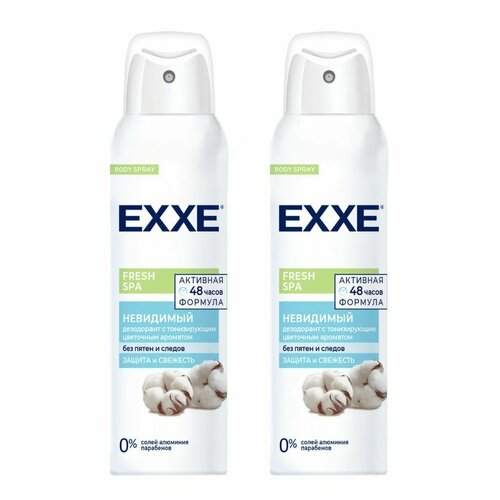 EXXE Дезодорант женский Fresh SPA Невидимый, 150 мл, 2 шт дезодоранты exxe дезодорант спрей fresh spa невидимый