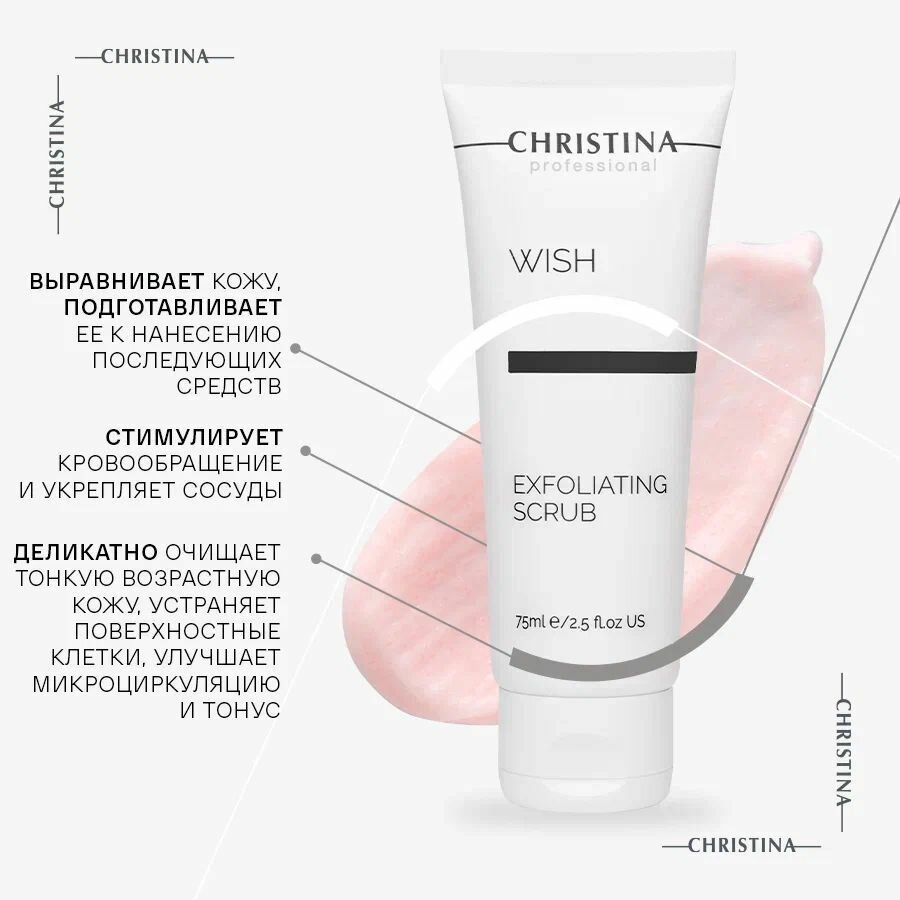 Christina Wish Exfoliating Scrub Скраб-эксфолиатор для лица 75 мл.