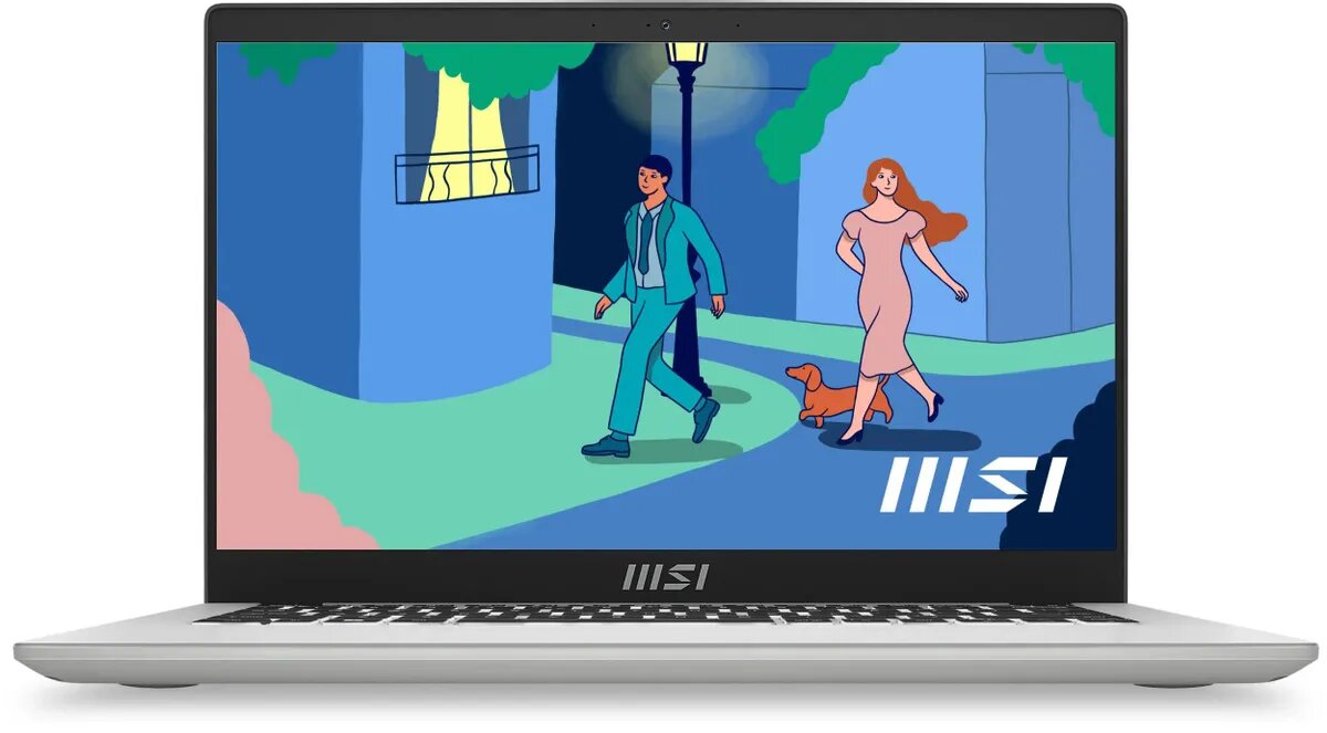 Ноутбук MSI Modern 14 C12MО-688RU 14" (Core i7 1255U/1920x1080/16GB/512GB SSD/Win 11 Pro), серебристый