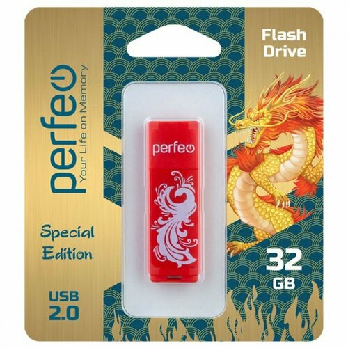 USB 2.0 накопитель C04 32GB Red Phoenix