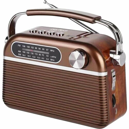 Радиоприемник аналоговый Perfeo радиоприемник аналоговый Юность I30BL(коричневый)