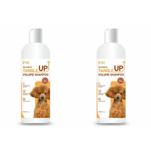 DEOPROCE Шампунь для собак для придания объема PETERPET TANGLE UP VOLUME SHAMPOO, 500 мл, 2 шт 2 шт натуральное мыло для волос polygonum multiflorum шампунь polygonum multiflorum и кондиционер