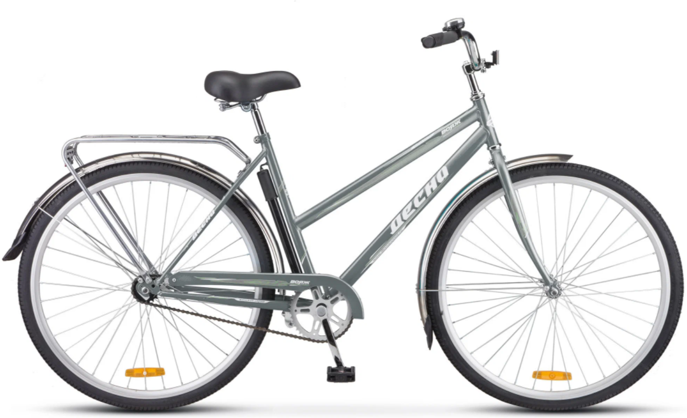 Городской велосипед десна Вояж LADY 28" 20" серый