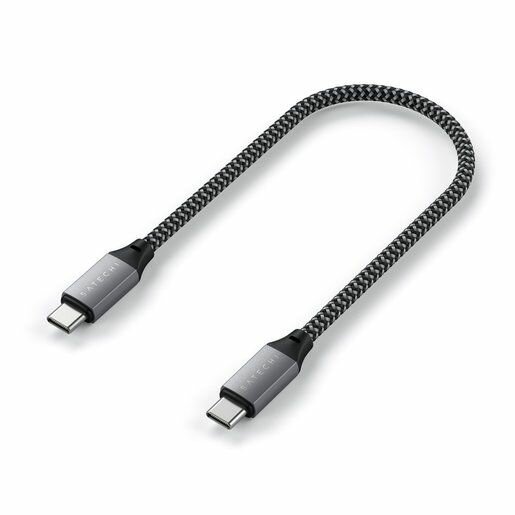 Кабель Satechi Type-C Cable. Длина кабеля: 25 см. Цвет: серый космос.