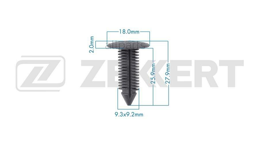 ZEKKERT BE-3755 Клипса крепёжная Mercedes-Benz (миним. кол-во заказа 10 шт)