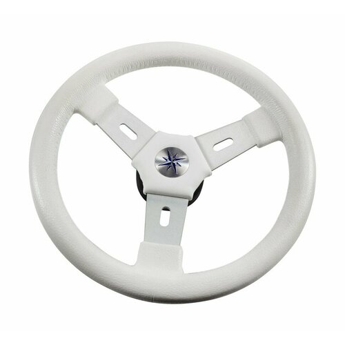 колесо рулевое elba спицы серебрянные 320 мм белый Рулевое колесо ELBA обод белый, спицы серебрянные д.320 мм