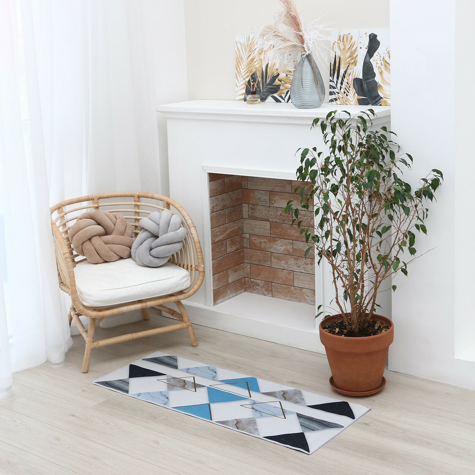 фото Ковер Этель "Треугольники" 45*120 см, 700г/м2