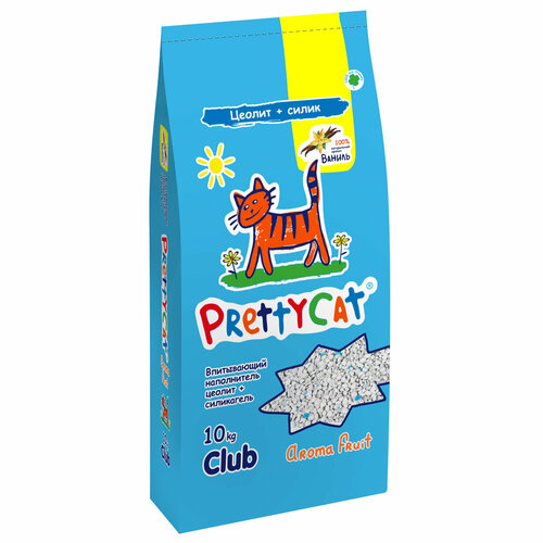 Наполнитель PrettyCat впитывающий глиняный Aroma Fruit с део-кристаллами 10 кг prettycat наполнитель глиняный впитывающий с део кристаллами aroma fruit 20 кг club