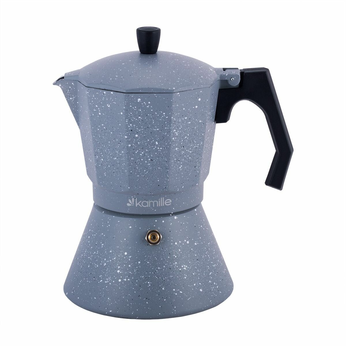 Кофеварка гейзерная из алюминия с индукционным дном Kamille на 450 мл