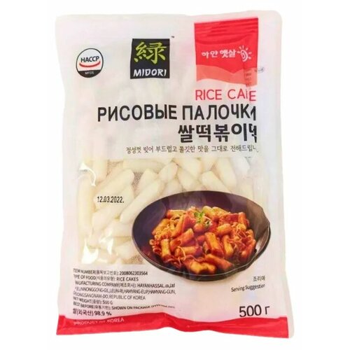 Рисовые палочки MIDORI для Ток бок ки, 500 г