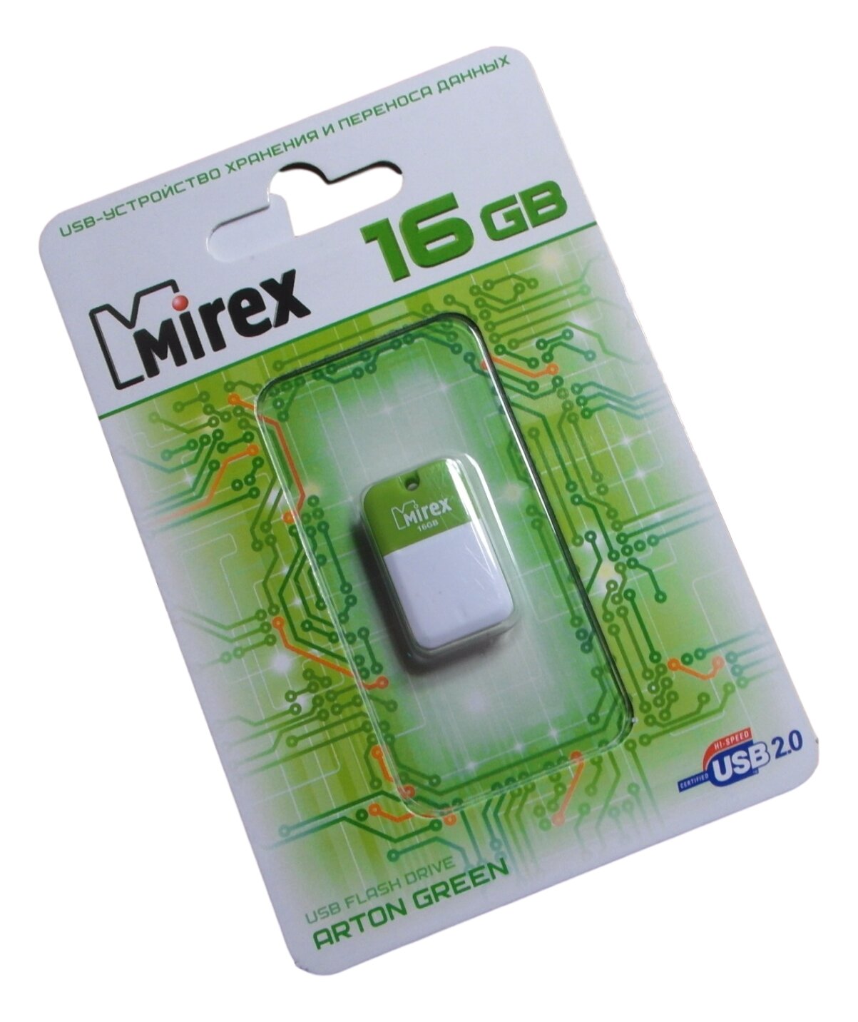 Флеш накопитель 32GB Mirex Arton, USB 2.0, Зеленый - фото №17