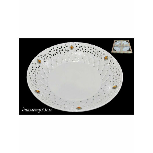 Блюдо сервировочное круглое 2 шт Lenardi Северное Сияние, из керамики, 35 см