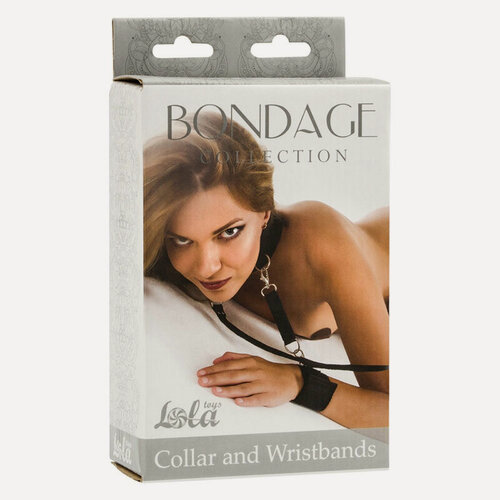 Изображение товара Lola games Ошейник с наручниками Collar and wristbands One size (1058-01), one size, черный