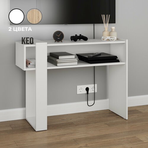 Консольный белый столик для спальни, прихожей или гостиной Кео СЛК-201