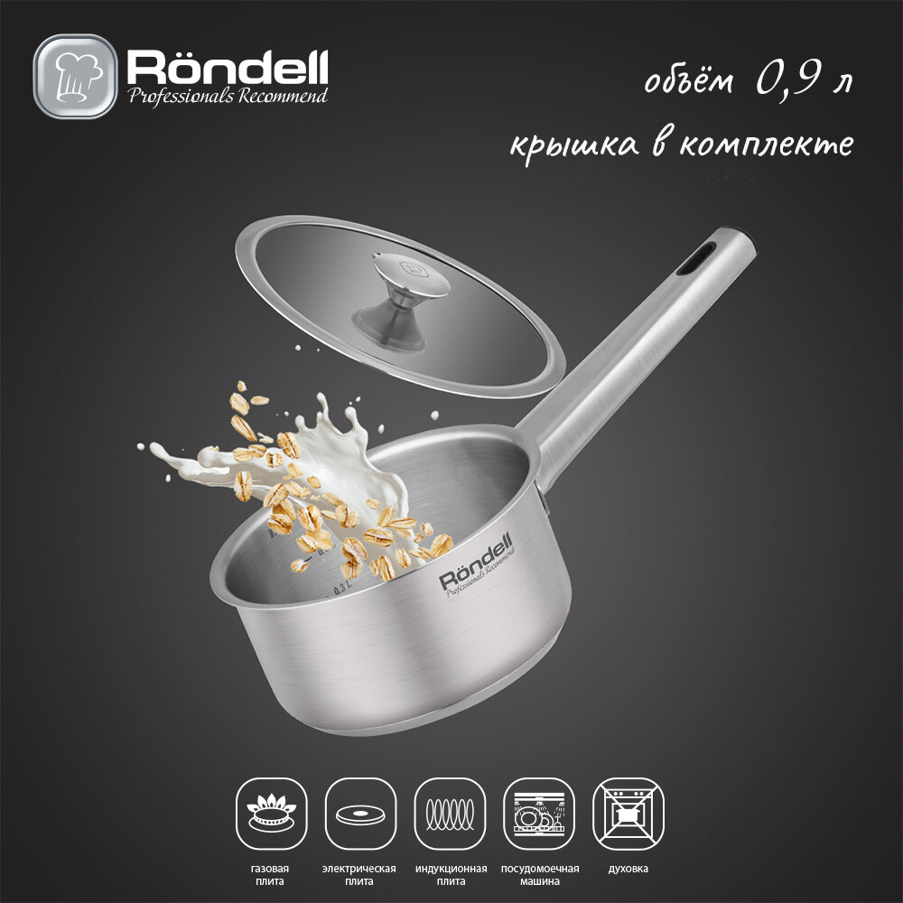 Ковш с/кр 14 см 09 л Modern Rondell RDS-1745