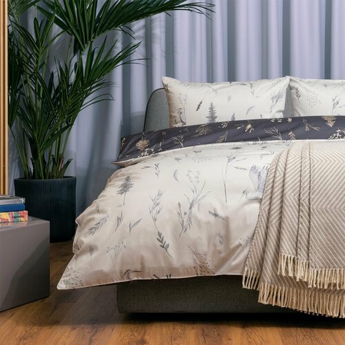 Комплект постельного белья евро Pappel Sidra синий, размер евростандарт