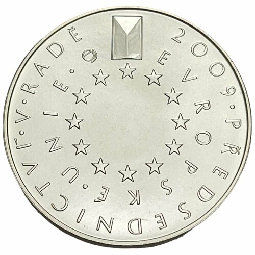 Чехия 200 крон 2009 г. (Чехия - председатель Совета ЕС) с сертификатом клуб нумизмат монета 200 крон чехии 1997 года серебро спорт