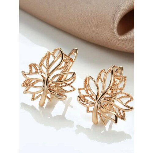 Комплект серег XINQUAN jewelry, циркон, размер 19 мм, золотистый