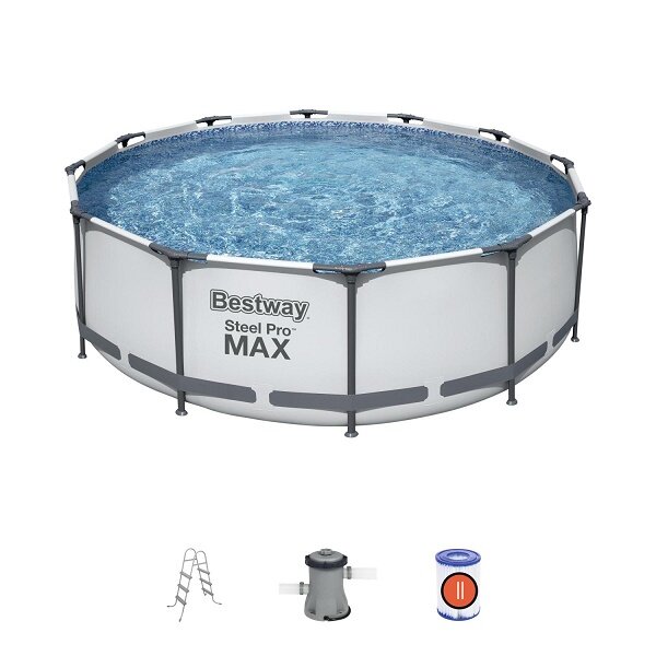 Бассейн каркасный Bestway Steel Pro MAX, 366 х100 см, фильтр-насос, лестница