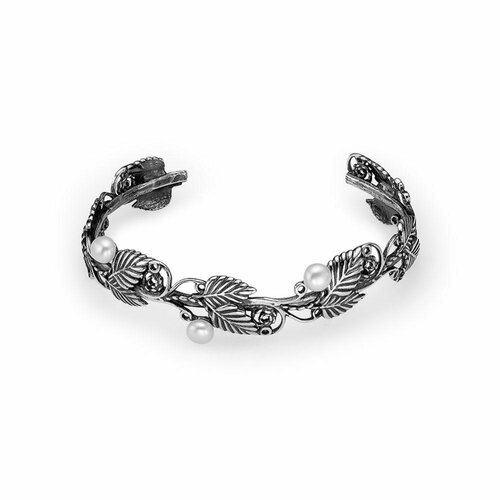 Браслет Красная Пресня, жемчуг культивированный, серебристый, белый