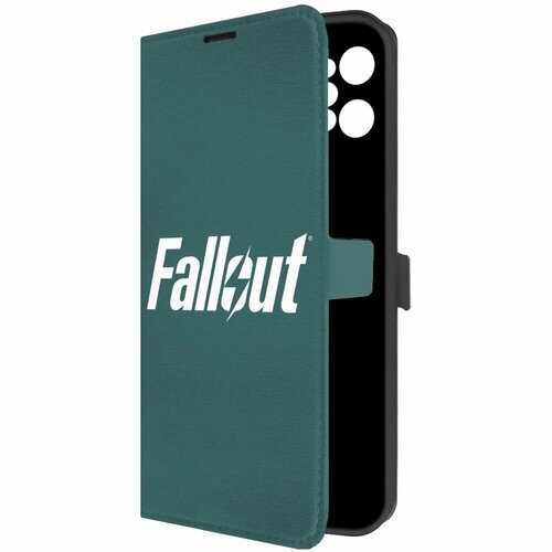 Чехол-книжка Krutoff Eco Book для Realme C31 Fallout (Фоллаут) (зелёный опал) чехол для смартфона krutoff eco book для realme c31 зеленый опал
