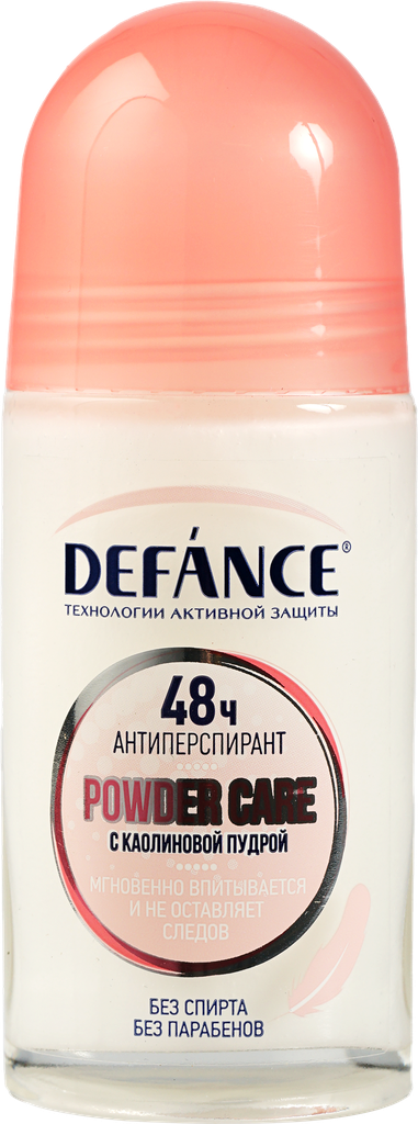 Дезодорант-антиперспирант роликовый женский DEFANCE Powder care, 50мл