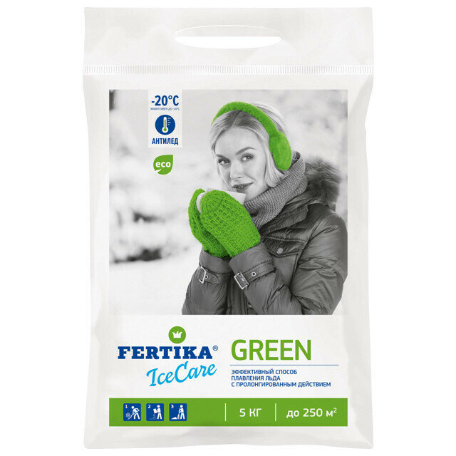 Реагент противогололедный FERTIKA IceCare GREEN 5кг