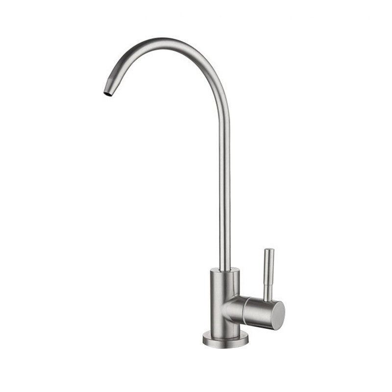 фото Трансграничная нержавеющая сталь 304 с 2 точками, бытовой кухонный очиститель воды с гусиной шеей, сопутствующий прямой питьевой кран