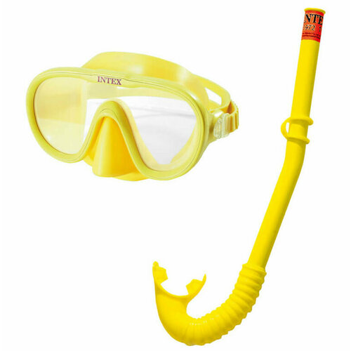 Маска/трубка, набор для плавания, для детей от 8-ми лет, желтого цвета