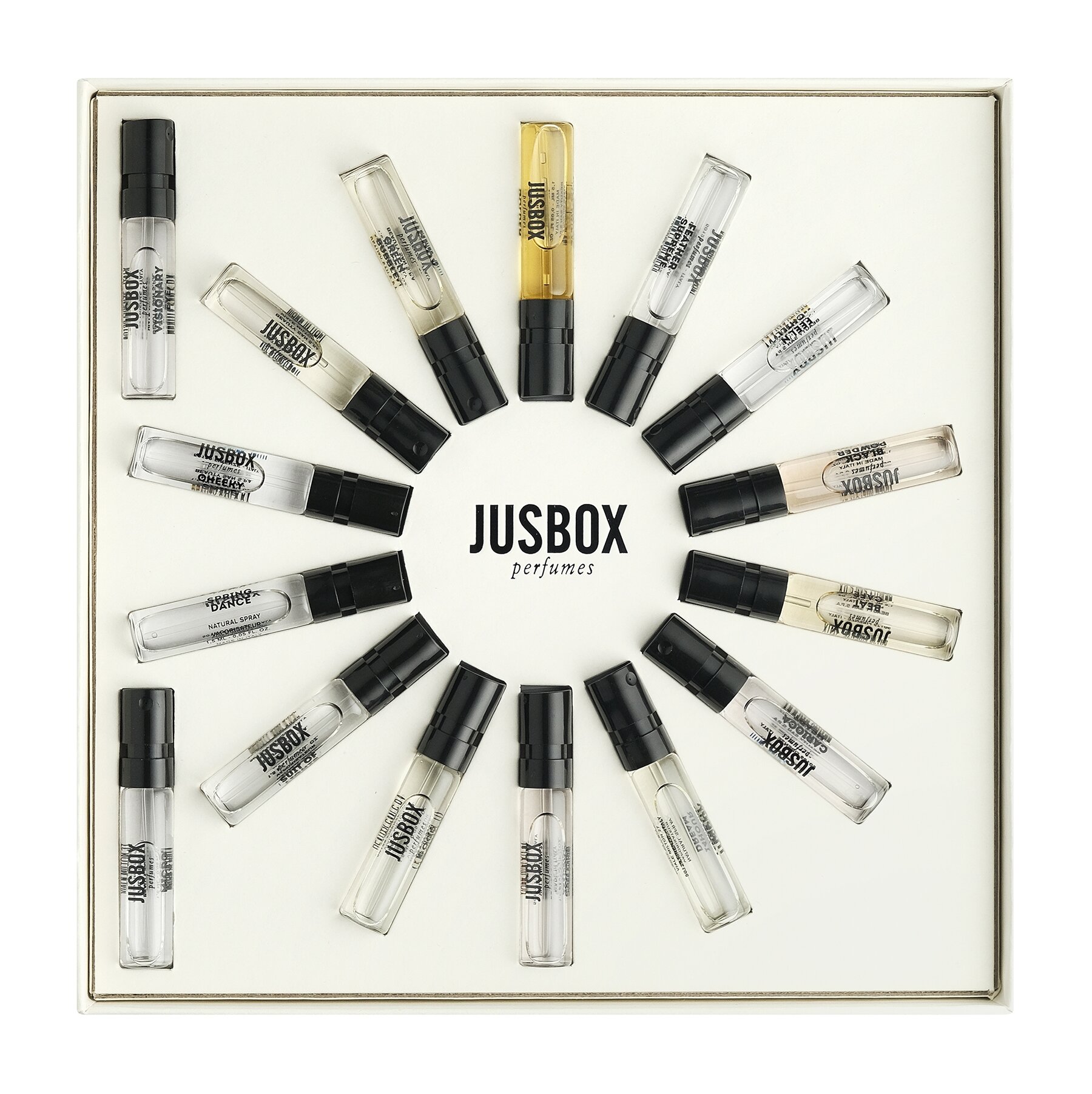 JUSBOX Набор парфюмов Discovery Kit 4 унисекс (Парфюмерная вода 16 x1,5 мл)