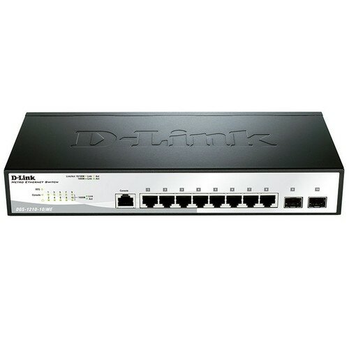 Коммутатор D-LINK DGS-1210-10/ME/A1A 8PORT 10/100/1000 2SFP