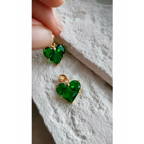 Моносерьга , кристалл, желтый, зеленый