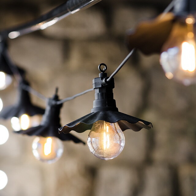 фото Koopman Гирлянда из лампочек Аркадия 2.5 м, 6 ламп, теплые белые LED, черный ПВХ, IP44 AF5300230