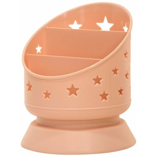 Стакан для канц Schoolformat 3 отд 135х115х115 мм роз пластик 437₽