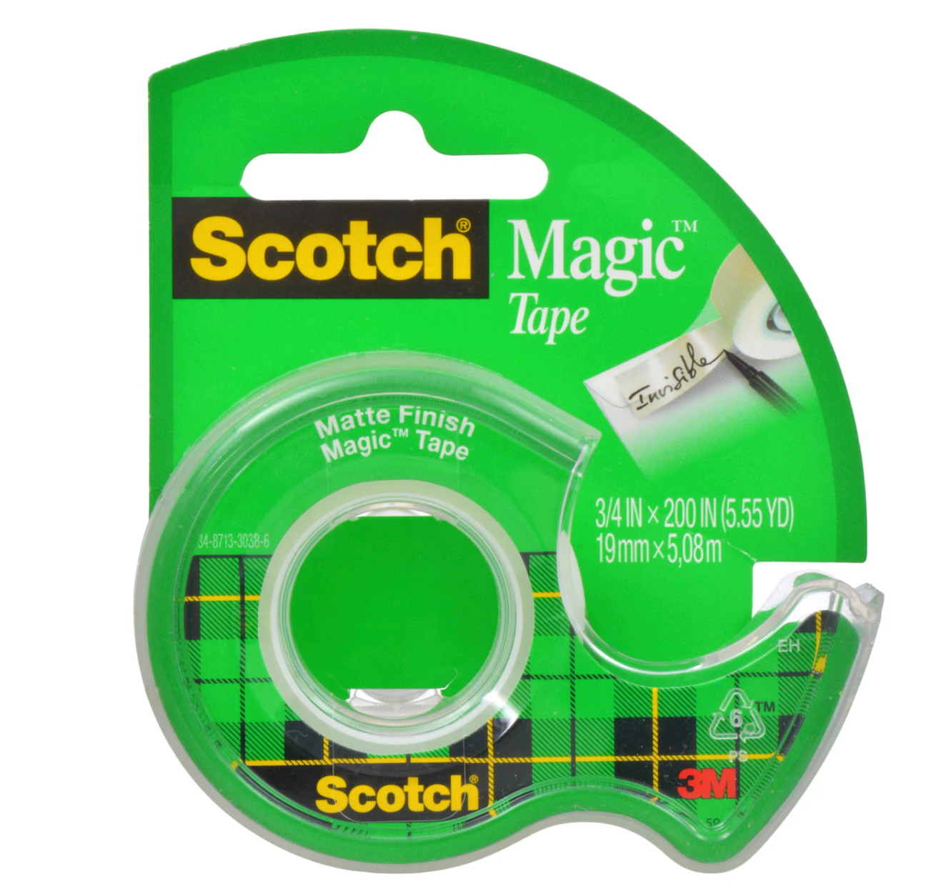 Scotch Magic Tape матовая финишная клейкая лента 19мм (5.08 м)