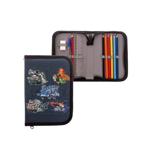 Пенал с наполнением текстиль Машинки 594₽