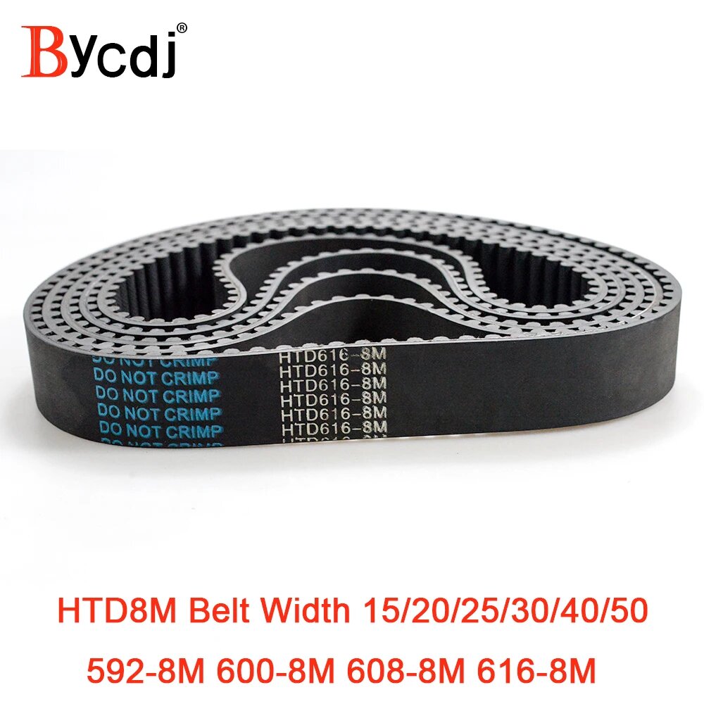 Синхронный ремень HTD8M Bycdj, 5 шт, 30mm, 616-8M Teeth 77