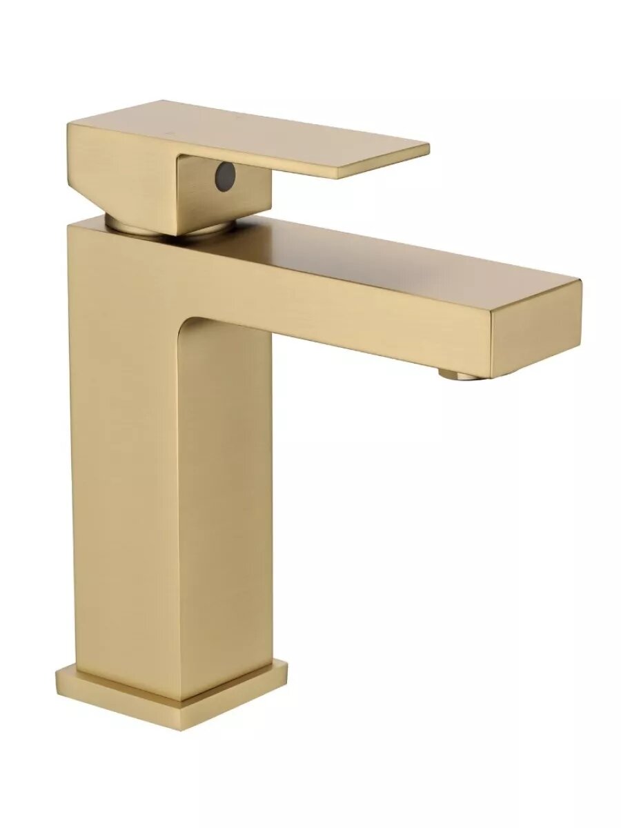 Смеситель для раковины в ванную Grocenberg GB2008, латунь, матовое золото