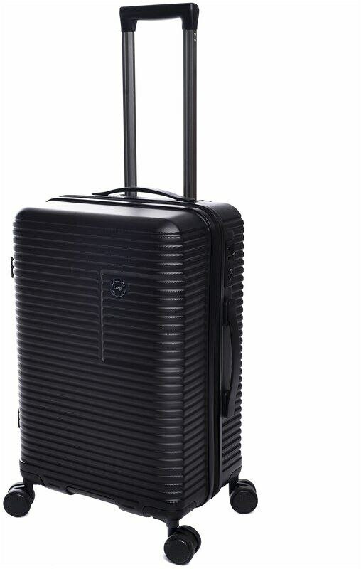 фото Чемодан пластиковый "Leegi" размера XL. цвет Черный. Съемные и сдвоенные колеса (78 см/110л)