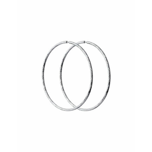 Серьги конго danaya, серебро, 925 проба, родирование, размер 45 мм, длина 4.5 см, серебряный