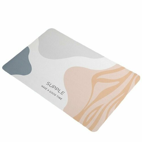 Коврик для ванной и туалета, кухни, прихожей, 40х60 (38х58) противоскользящий, диатомитовый, антибактериальный, быстросохнущий