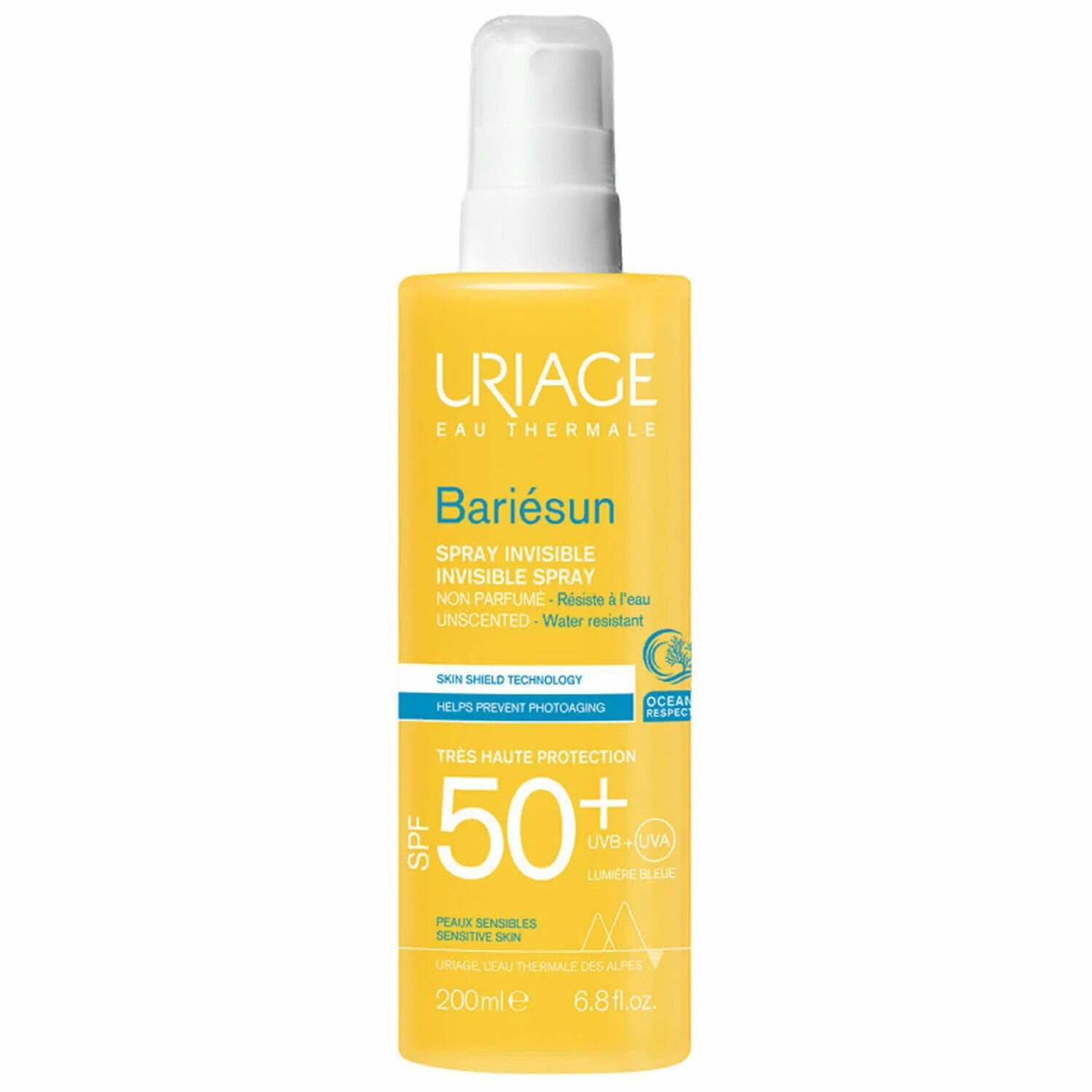 Uriage Спрей без ароматизаторов Bariesun Invisible Spray Unscented SPF 50+, 200 мл