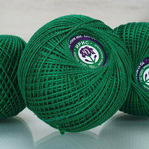 Пряжа ПНК им. Кирова ирис 25 4110 т. изумруд (6 мотков)