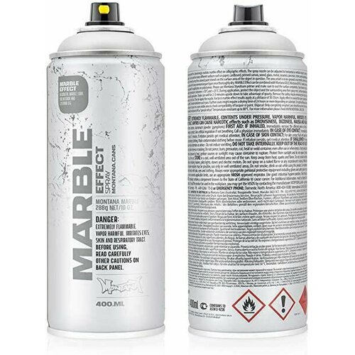 Аэрозольная краска мрамор-эффект серебро 0,4л. MONTANA CANS серебристый