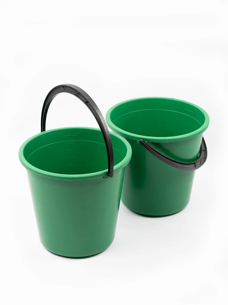 фото Ведро пластиковое 10л с мерной шкалой 2шт