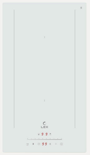 Изображение товара Электрическая варочная панель LEX EVI 321A WH 28 см, 2 конфорки стеклокерамика, белый